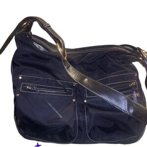 Storksak Black Baby Bag with Contrast Stitching